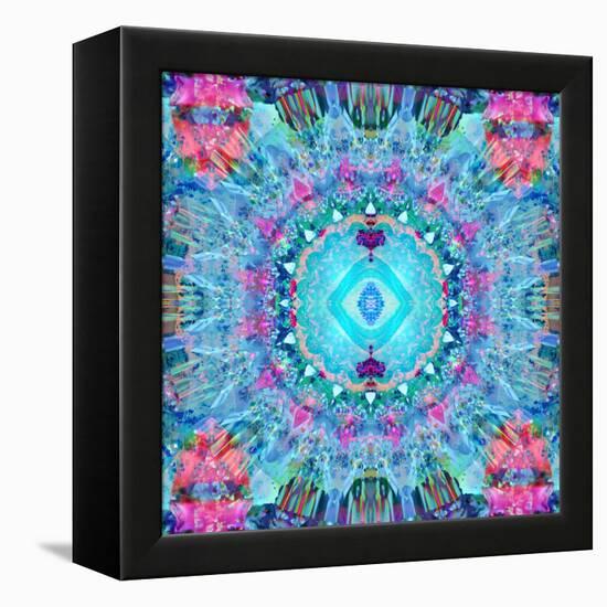 A Blue Water Mandala from Flower Photographs-Alaya Gadeh-Framed Premier Image Canvas