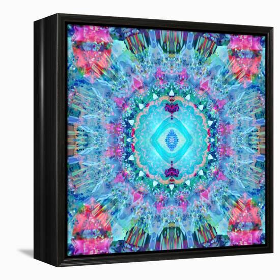 A Blue Water Mandala from Flower Photographs-Alaya Gadeh-Framed Premier Image Canvas