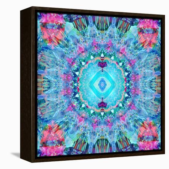 A Blue Water Mandala from Flower Photographs-Alaya Gadeh-Framed Premier Image Canvas