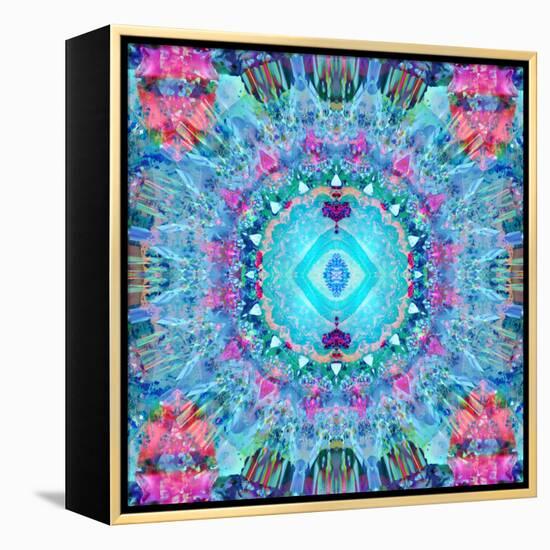 A Blue Water Mandala from Flower Photographs-Alaya Gadeh-Framed Premier Image Canvas