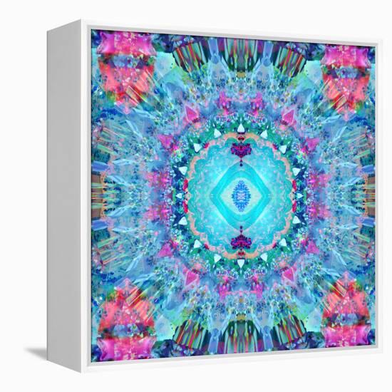 A Blue Water Mandala from Flower Photographs-Alaya Gadeh-Framed Premier Image Canvas