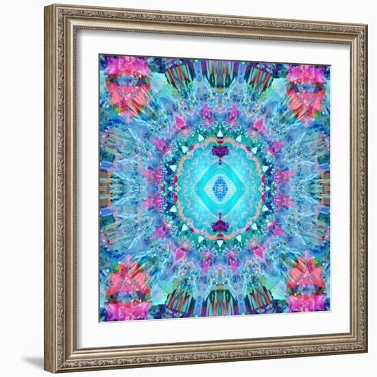 A Blue Water Mandala from Flower Photographs-Alaya Gadeh-Framed Photographic Print