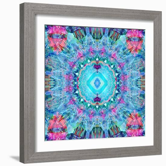 A Blue Water Mandala from Flower Photographs-Alaya Gadeh-Framed Photographic Print