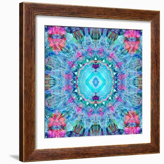 A Blue Water Mandala from Flower Photographs-Alaya Gadeh-Framed Photographic Print