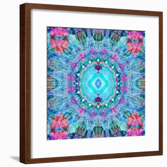 A Blue Water Mandala from Flower Photographs-Alaya Gadeh-Framed Photographic Print