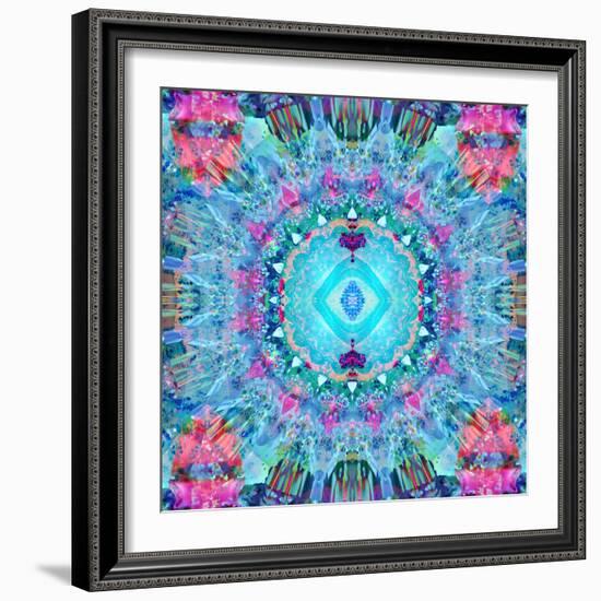 A Blue Water Mandala from Flower Photographs-Alaya Gadeh-Framed Photographic Print