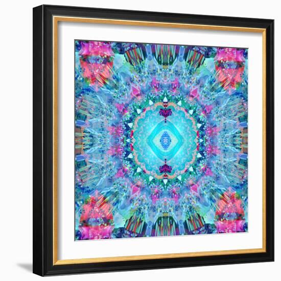 A Blue Water Mandala from Flower Photographs-Alaya Gadeh-Framed Photographic Print