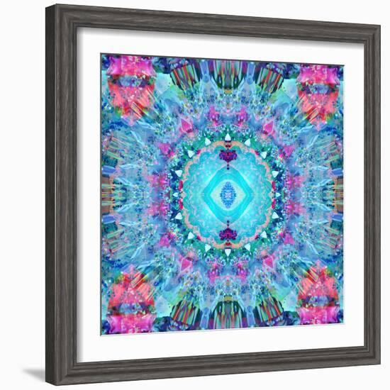 A Blue Water Mandala from Flower Photographs-Alaya Gadeh-Framed Premium Photographic Print