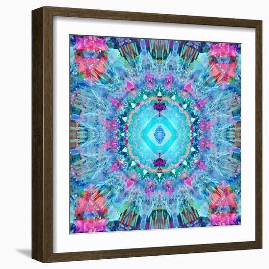 A Blue Water Mandala from Flower Photographs-Alaya Gadeh-Framed Premium Photographic Print