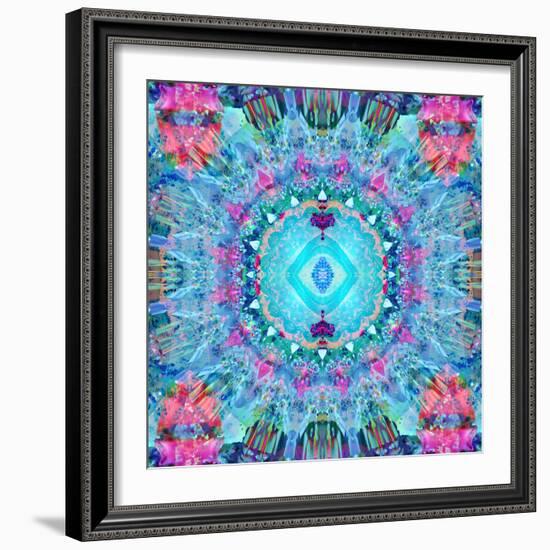 A Blue Water Mandala from Flower Photographs-Alaya Gadeh-Framed Premium Photographic Print