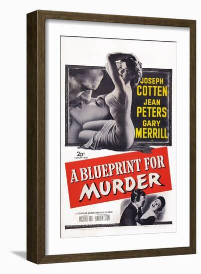 A Blueprint for Murder, Joseph Cotten, Jean Peters, 1953-null-Framed Art Print