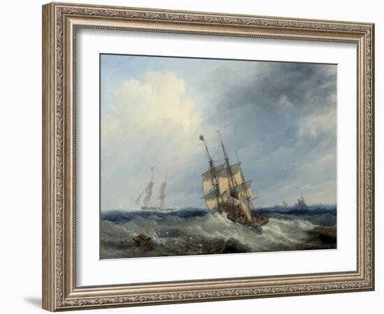 A Blustery Day, 1844-John Wilson Carmichael-Framed Giclee Print