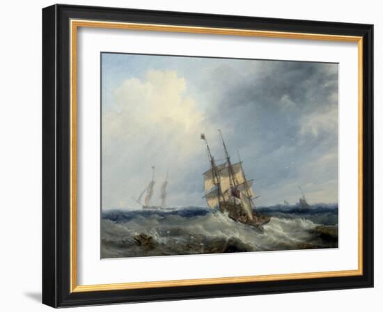 A Blustery Day, 1844-John Wilson Carmichael-Framed Giclee Print