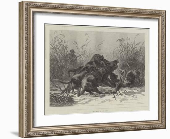 A Boar Hunt-Carl Friedrich Deiker-Framed Giclee Print