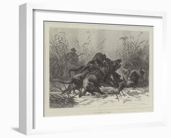 A Boar Hunt-Carl Friedrich Deiker-Framed Giclee Print