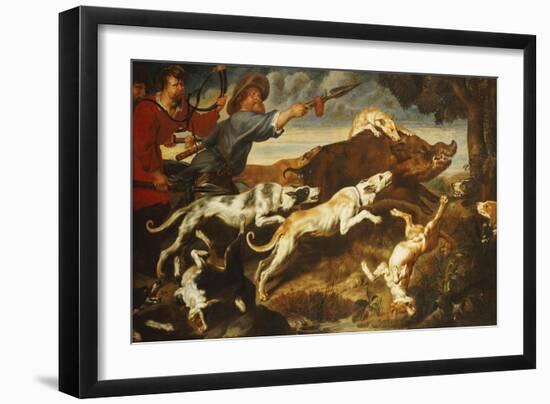 A Boar Hunt-Frans Snyders-Framed Giclee Print