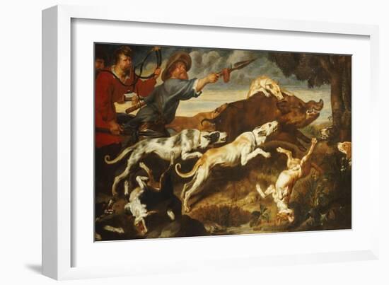 A Boar Hunt-Frans Snyders-Framed Giclee Print