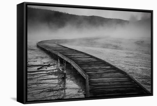 A Boardwalk Winds Through Biscuit Basin, Yellowstone National Park-Bryan Jolley-Framed Stretched Canvas