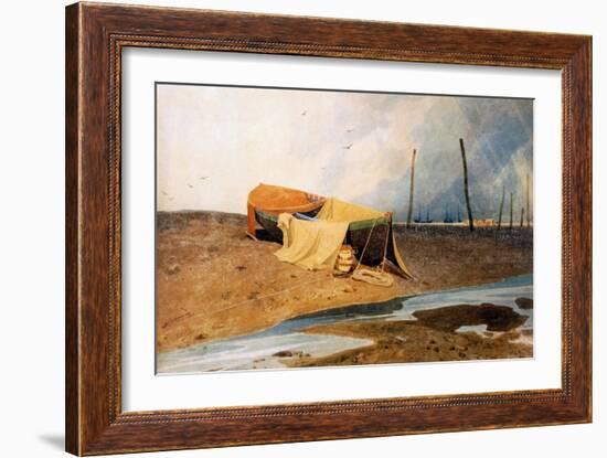 A Boat on the Beach-John Sell Cotman-Framed Giclee Print