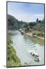 A Boat on the River Kwai with the Pow-Built Wampoo Viaduct Behind-Alex Robinson-Mounted Photographic Print