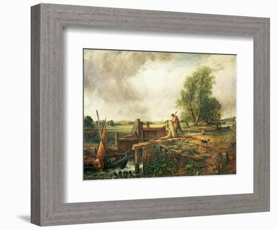 A Boat Passing a Lock-John Constable-Framed Giclee Print