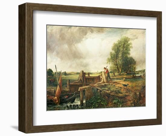 A Boat Passing a Lock-John Constable-Framed Giclee Print