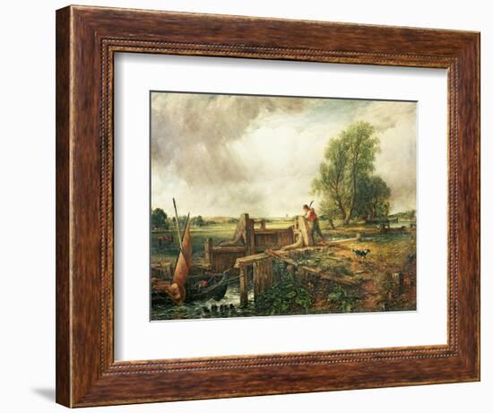 A Boat Passing a Lock-John Constable-Framed Giclee Print