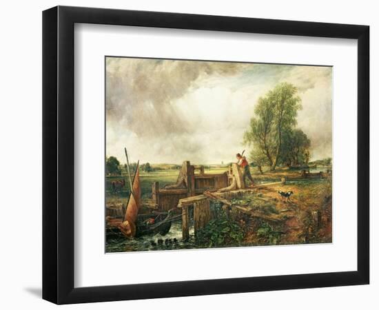 A Boat Passing a Lock-John Constable-Framed Giclee Print