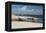 A Boat Sits on Rio Preguicas River Bank Near Lencois Maranhenses National Park-Alex Saberi-Framed Premier Image Canvas