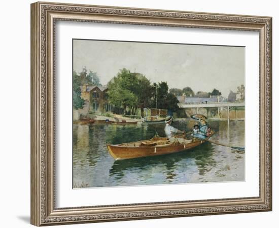 A Boating Party on the Thames at Cookham-Hector Caffieri-Framed Giclee Print