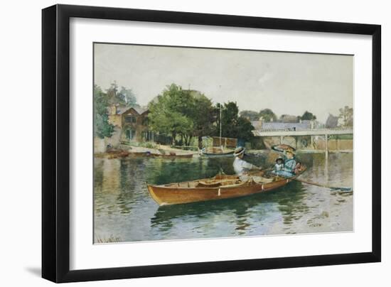 A Boating Party on the Thames at Cookham-Hector Caffieri-Framed Giclee Print