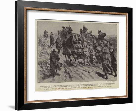 A Body of Police Returning to Berlin with their Prisoners after a Night Raid in the Suburbs-null-Framed Giclee Print