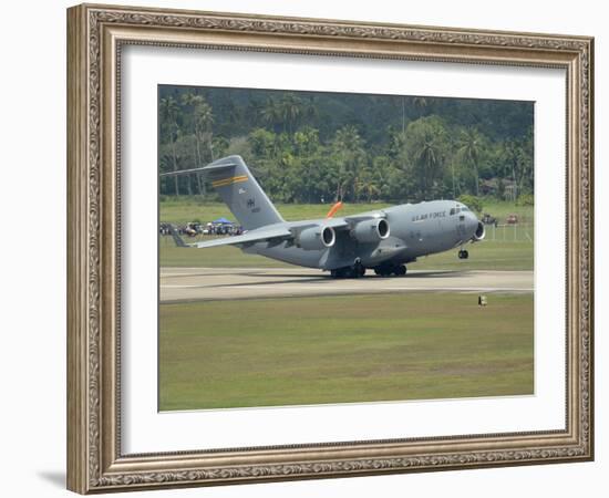 A Boeing C-17 Globemaster III of the U.S. Air Force Taking Off-Stocktrek Images-Framed Photographic Print