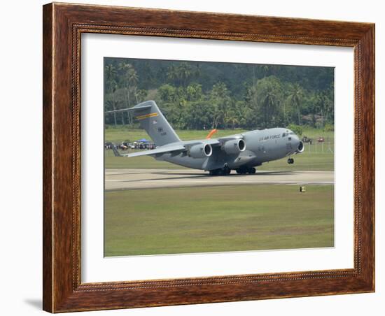 A Boeing C-17 Globemaster III of the U.S. Air Force Taking Off-Stocktrek Images-Framed Photographic Print