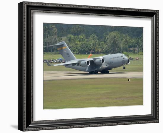 A Boeing C-17 Globemaster III of the U.S. Air Force Taking Off-Stocktrek Images-Framed Photographic Print