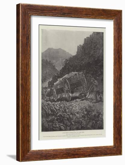 A Boer Method of Getting Wagons Down Steep Places-Henry Charles Seppings Wright-Framed Giclee Print