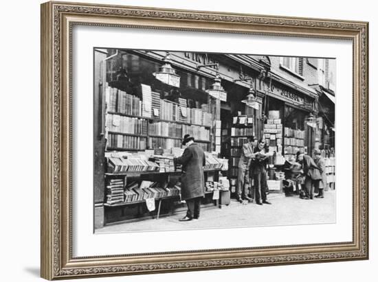 A Bookshop in Charing Cross Road, London, 1926-1927-McLeish-Framed Giclee Print