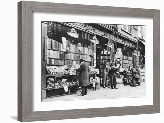 A Bookshop in Charing Cross Road, London, 1926-1927-McLeish-Framed Giclee Print