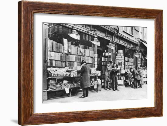 A Bookshop in Charing Cross Road, London, 1926-1927-McLeish-Framed Giclee Print