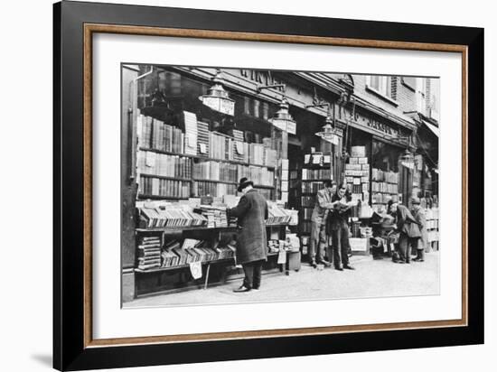 A Bookshop in Charing Cross Road, London, 1926-1927-McLeish-Framed Giclee Print