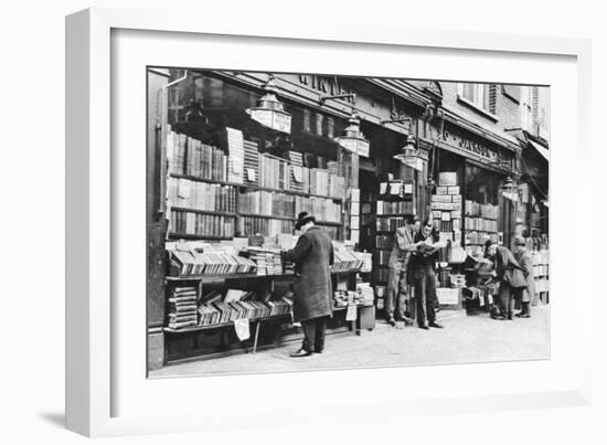 A Bookshop in Charing Cross Road, London, 1926-1927-McLeish-Framed Giclee Print