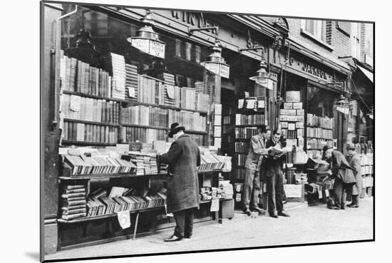 A Bookshop in Charing Cross Road, London, 1926-1927-McLeish-Mounted Giclee Print