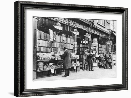 A Bookshop in Charing Cross Road, London, 1926-1927-McLeish-Framed Giclee Print