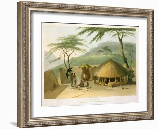 A Boosh-Wannah Hut Plate 7 from "African Scenery and Animals"-Samuel Daniell-Framed Giclee Print