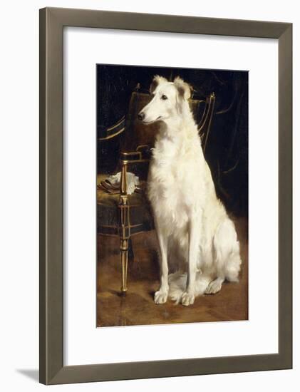 A Borzoi by a Chair-St. George Hare-Framed Giclee Print