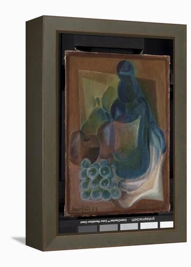 A Bottle and Fruit, 1923 (Oil on Canvas)-Juan Gris-Framed Premier Image Canvas