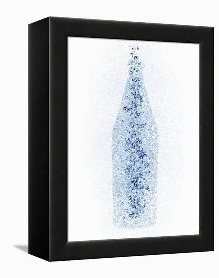 A Bottle with Water Pearls-Petr Gross-Framed Premier Image Canvas