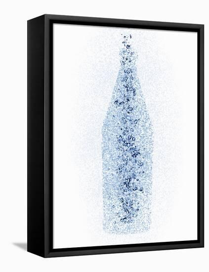 A Bottle with Water Pearls-Petr Gross-Framed Premier Image Canvas