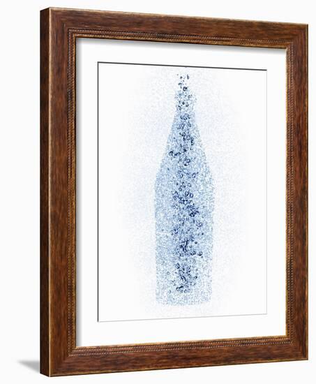 A Bottle with Water Pearls-Petr Gross-Framed Photographic Print