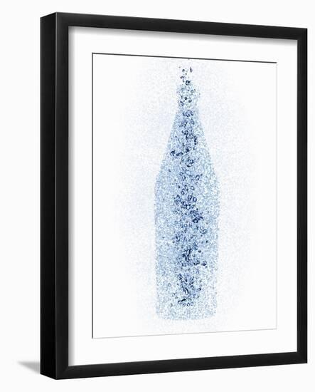 A Bottle with Water Pearls-Petr Gross-Framed Photographic Print